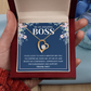 To My Wonderful Boss - Gift for Leader Necklace With Message Card