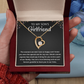 Son's Girlfriend Jewelry Gift From Mom, Dad  With Message Card and Box