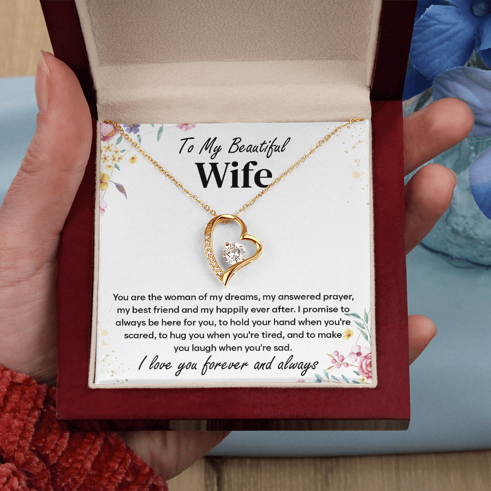 To My Beloved Wife – Thank You for Being My Wife - Forever Love Necklace