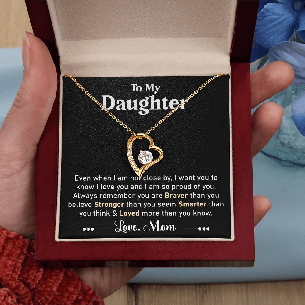 To My Beautiful Daughter Necklace – Forever Love Necklace, A Cherished Gift from Mom