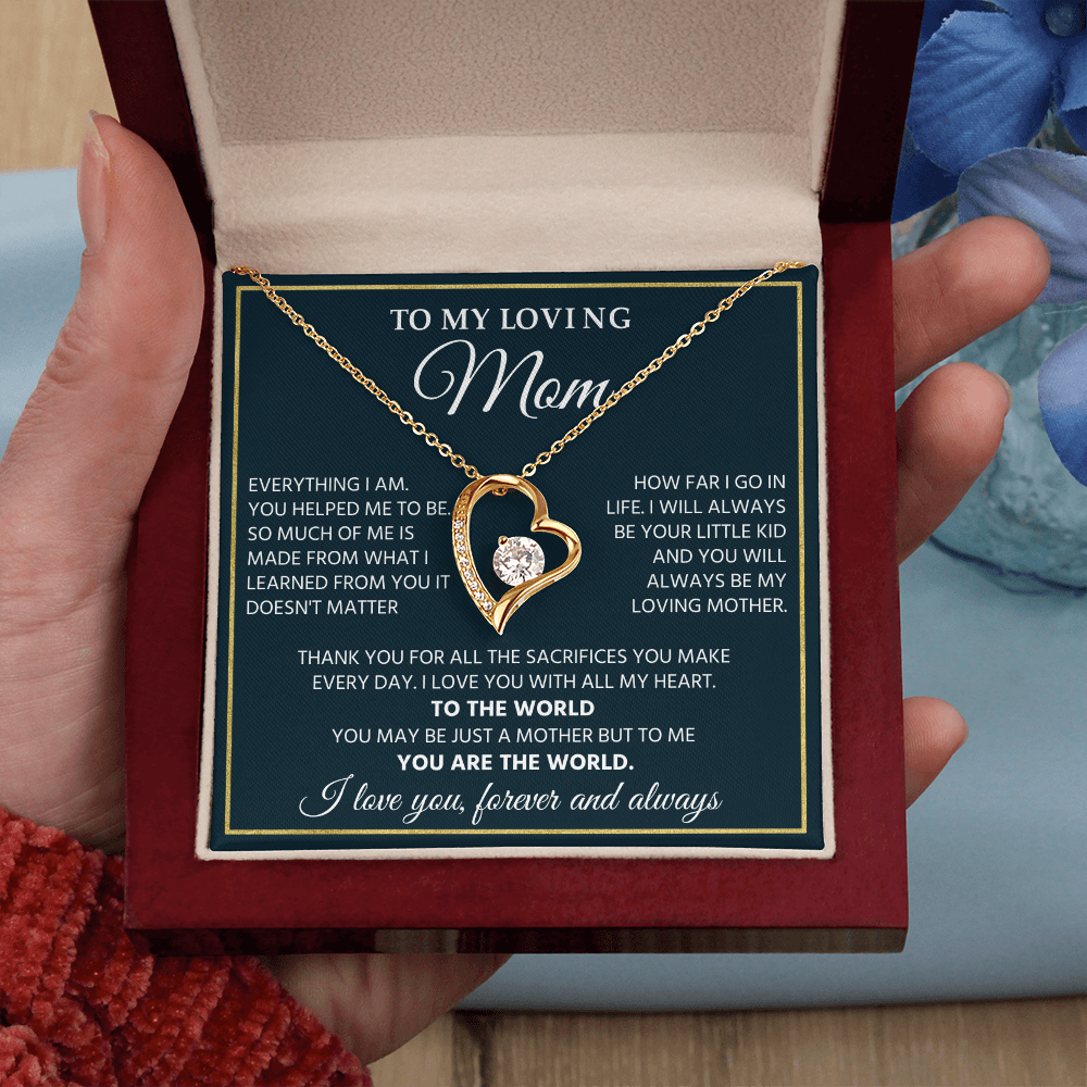 To My Mom - Thank You for Guiding Me Through All of This - Forever Love Necklace
