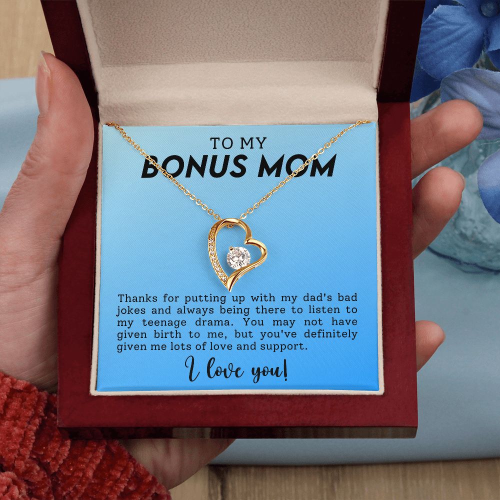 PERSONALISED GIFT FOR BONUS MOM - Forever Love Necklace