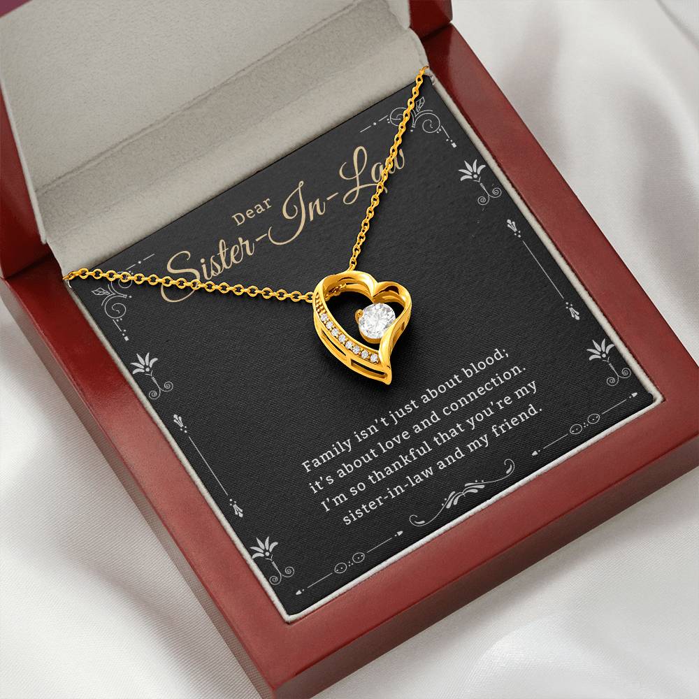 Forever Love Necklace for Women, Mothers Day Wedding Christmas Birthday Gifts for Sister In Law