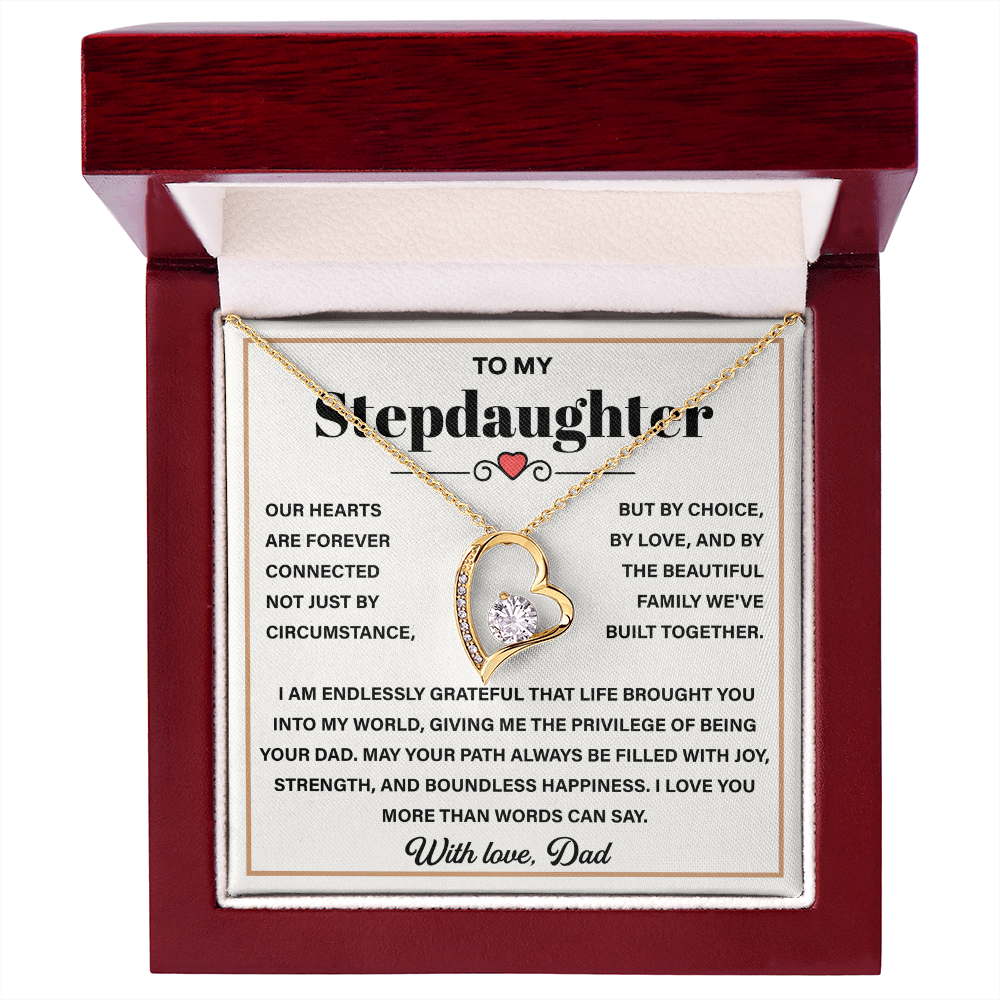 To My Stepdaughter - Forever Love Necklace, Daughter Gifts