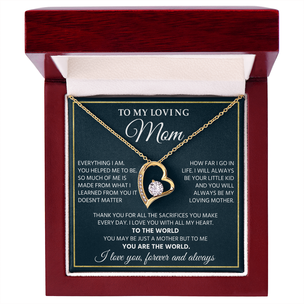 To My Mom - Thank You for Guiding Me Through All of This - Forever Love Necklace