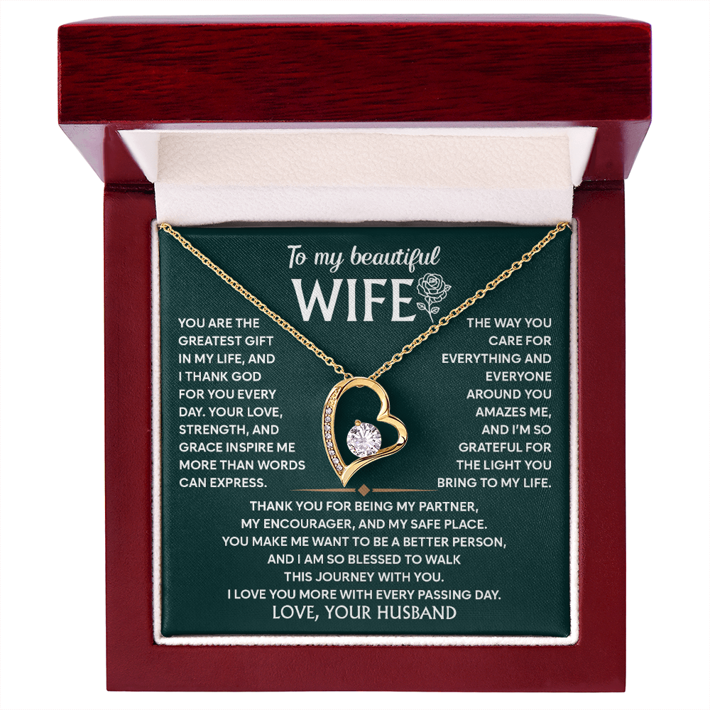 Wife Necklace From Husband to My Wife Soulmate  Jewelry for Women