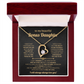 To My Bonus Daughter Necklace Gift From Bonus Mom Dad With Elegant Gift Box