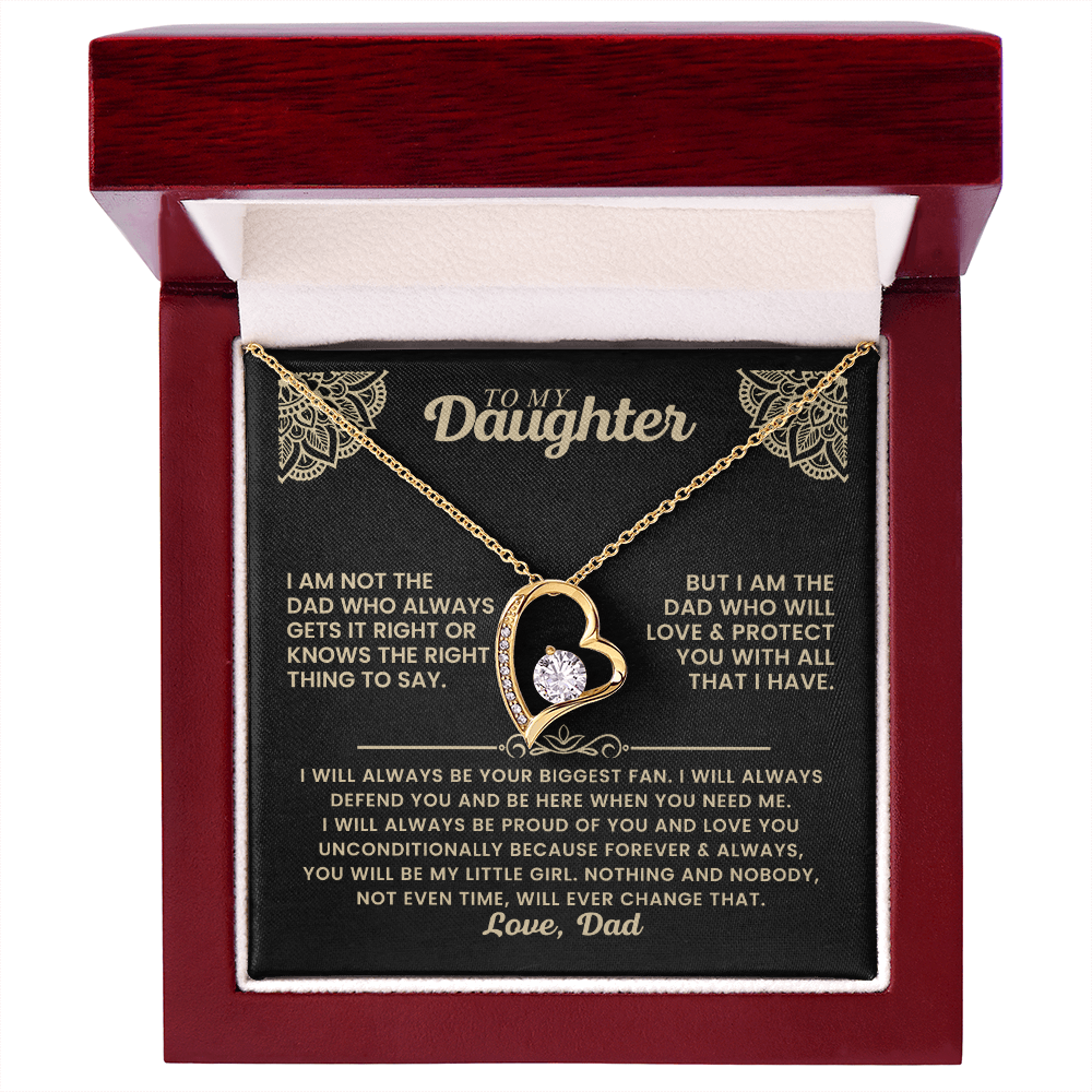 To My Daughter - Always Keep Me in Your Heart - Forever Love Necklace