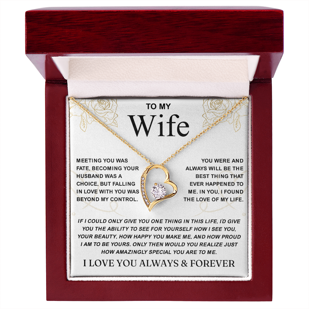 To My Wife Necklace, Soulmate Necklace for Women, Valentine Gifts