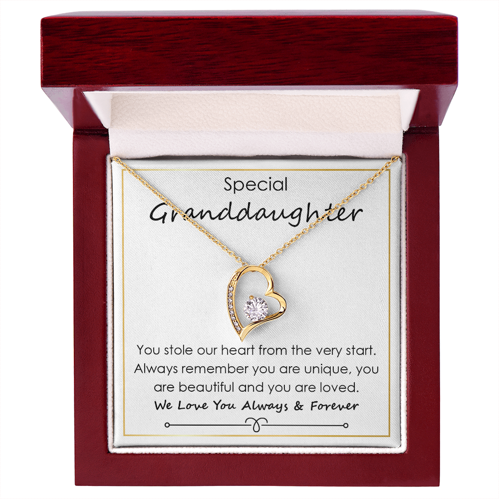 To My Beautiful Granddaughter Necklace From Grandma Grandmom