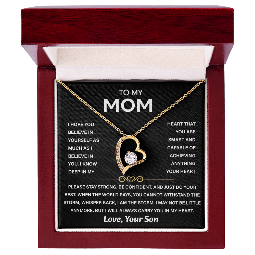 To My Beautiful Mom - My Best friend & the Best Mom Ever - Forever Love Necklace