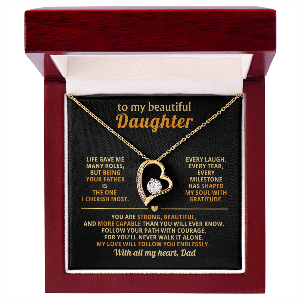 Daughter Necklace - Whenever You Feel Overwhelmed, Remember Whose Daughter You Are!