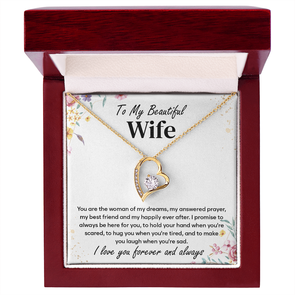To My Beloved Wife – Thank You for Being My Wife - Forever Love Necklace