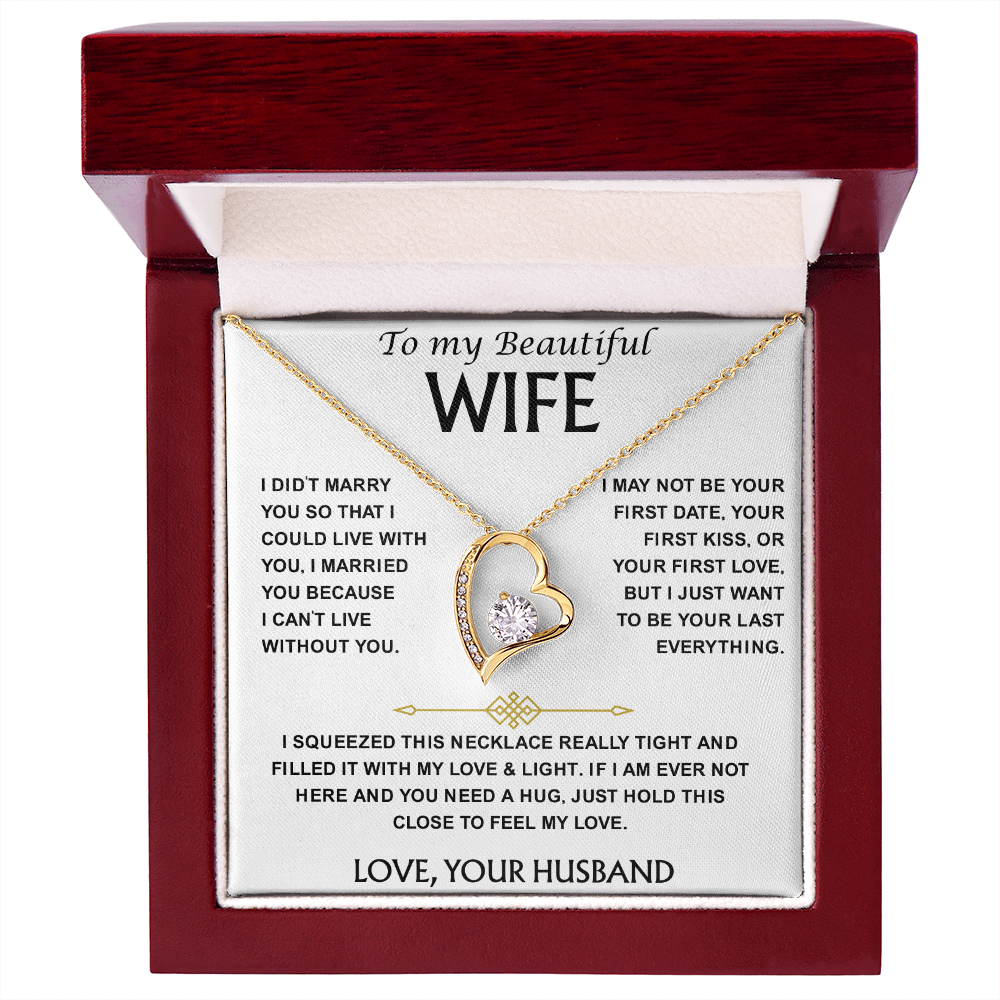 To My Wife Necklace From Husband With Heartfelt Message