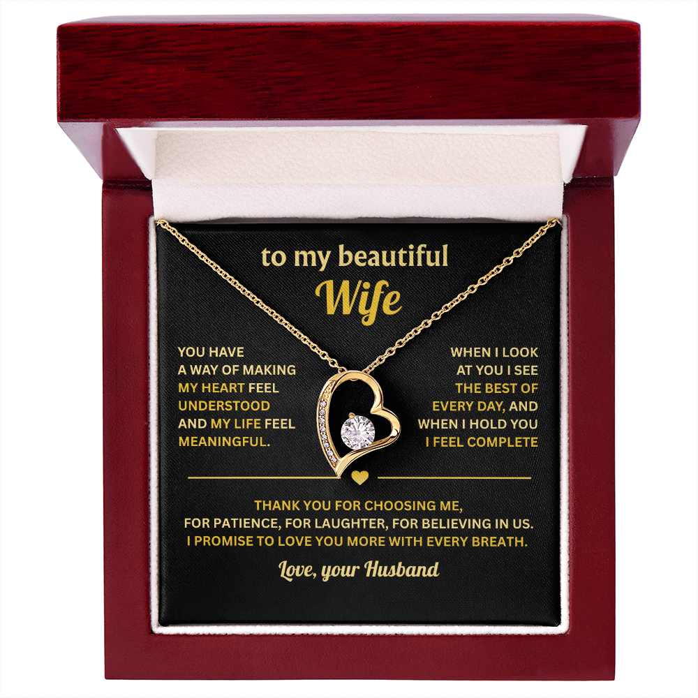 To My Wife - Falling in Love With You Was Beyond My Control - Necklace