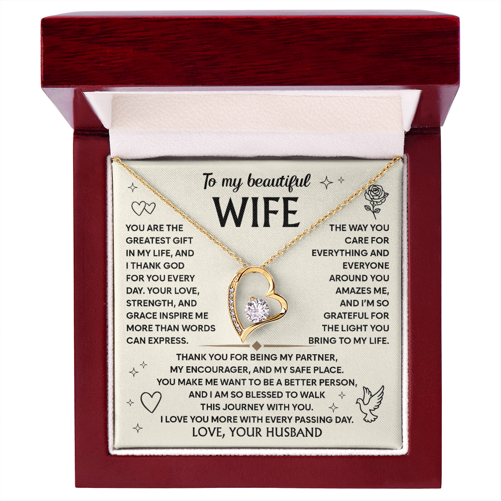 Wife Necklace From Husband to My Wife Soulmate Necklace for Women