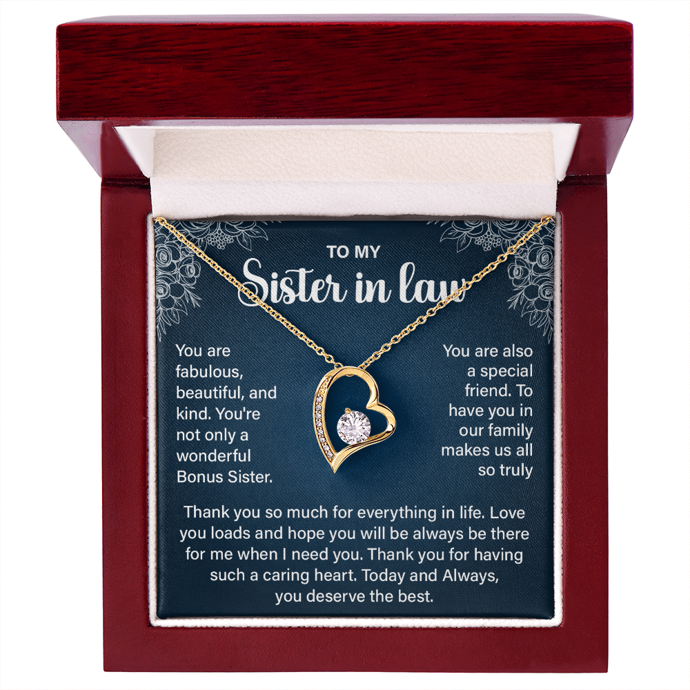 Sister-in-law - Today and Always You Deserve the Best - Forever Love Necklace