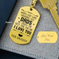 Birthday Gifts For Dad - ENGRAVED DOG TAG KEYCHAIN