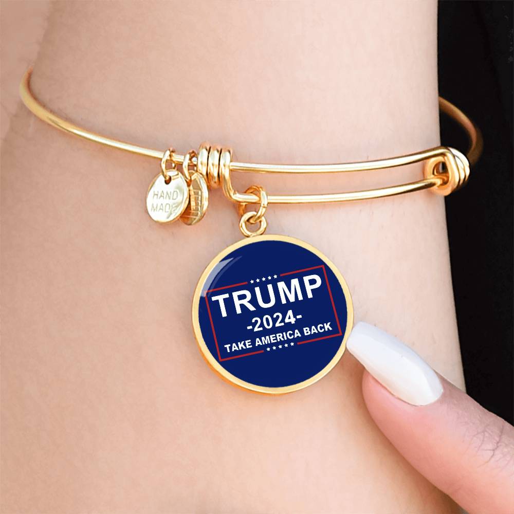 Trump 2024 Take America Back Adjustable Luxury Bangle Bracelet -  Presidential Election Souvenir