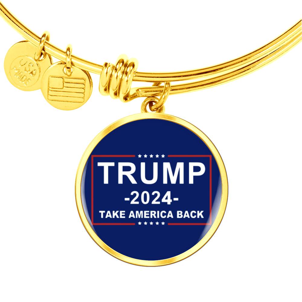 Trump 2024 Take America Back Adjustable Luxury Bangle Bracelet -  Presidential Election Souvenir