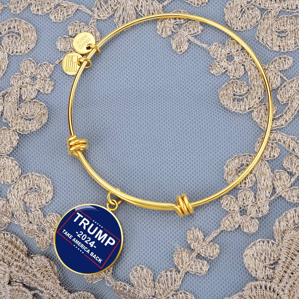 Trump 2024 Take America Back Adjustable Luxury Bangle Bracelet -  Presidential Election Souvenir