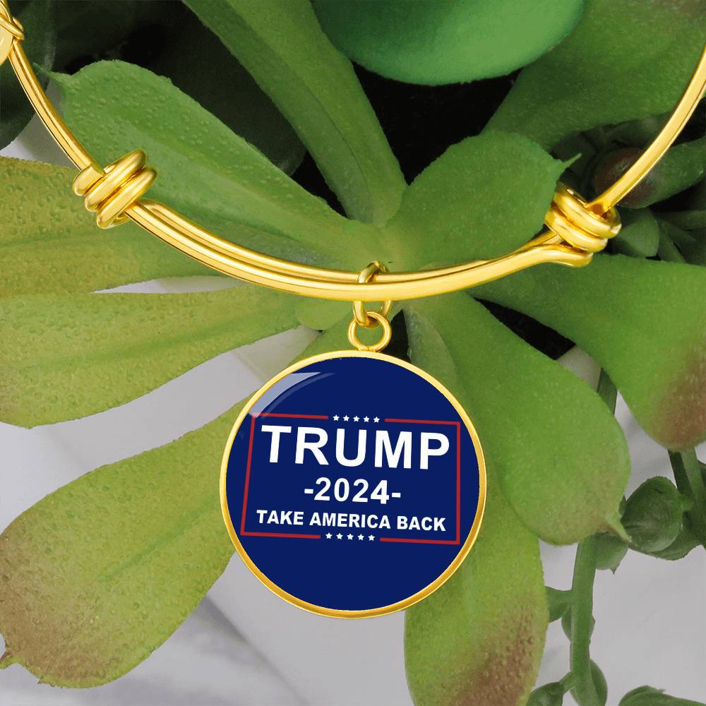 Trump 2024 Take America Back Adjustable Luxury Bangle Bracelet -  Presidential Election Souvenir