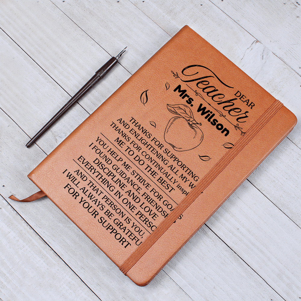 Personalized Leather Journal - Best Traveled Together - Notebook
