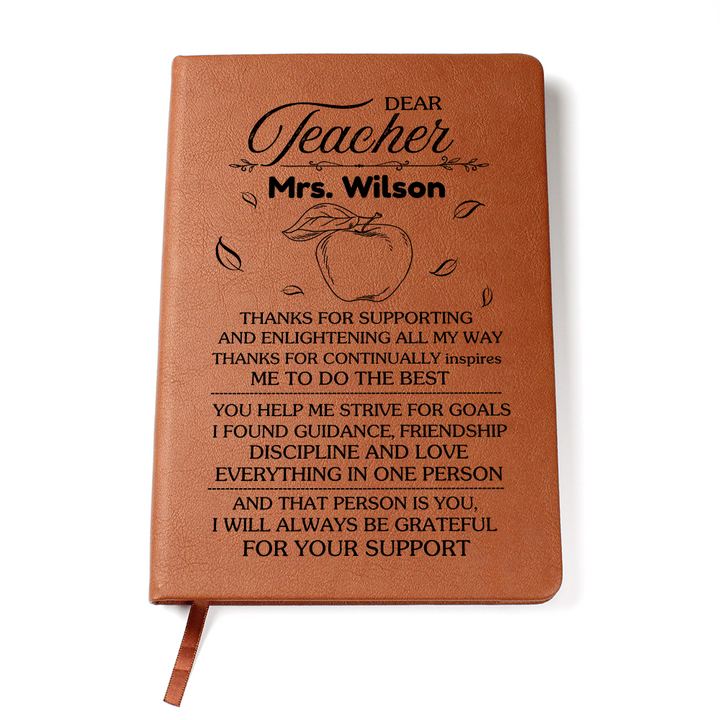 Personalized Leather Journal - Best Traveled Together - Notebook