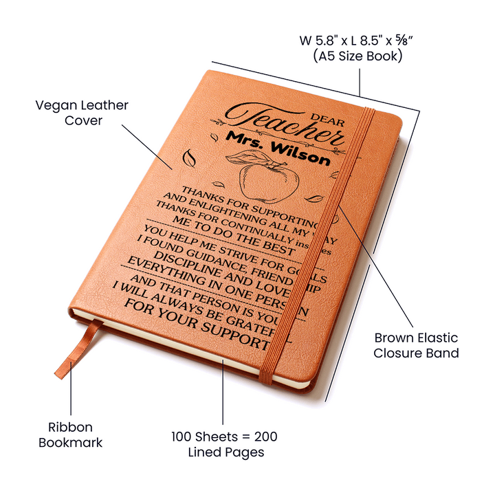 Personalized Leather Journal - Best Traveled Together - Notebook