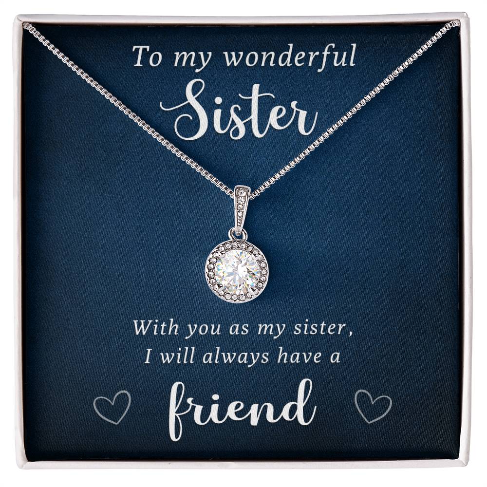 Thoughtful and Meaningful Gift for a Sister, Eternal Hope Necklace with message on a necklace gift card, Christmas gift for Older or Little Sister