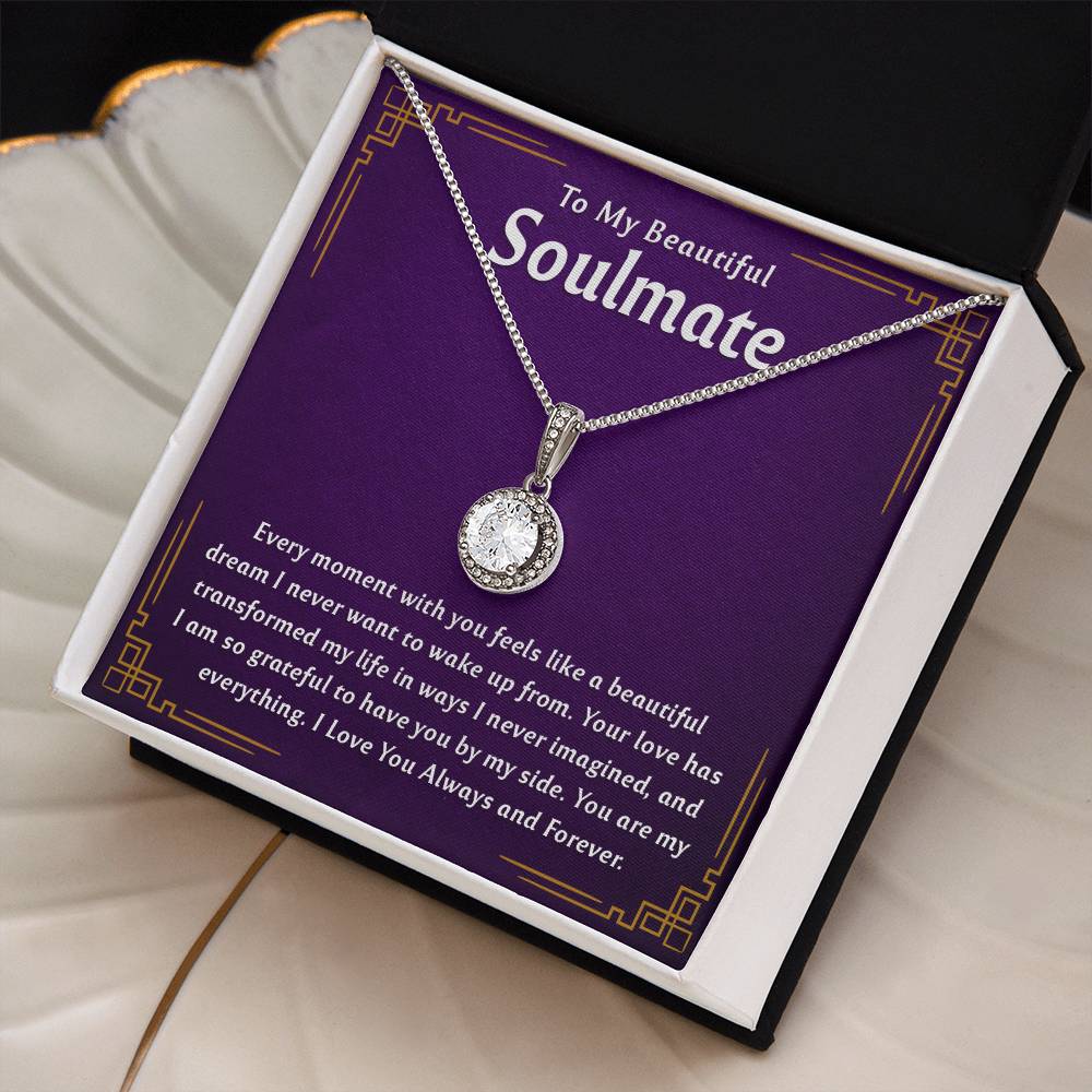 Romantic To My Soulmate Necklace - Meaningful Jewelry Gift for Her - Perfect for Anniversaries, Birthdays, and Holiday