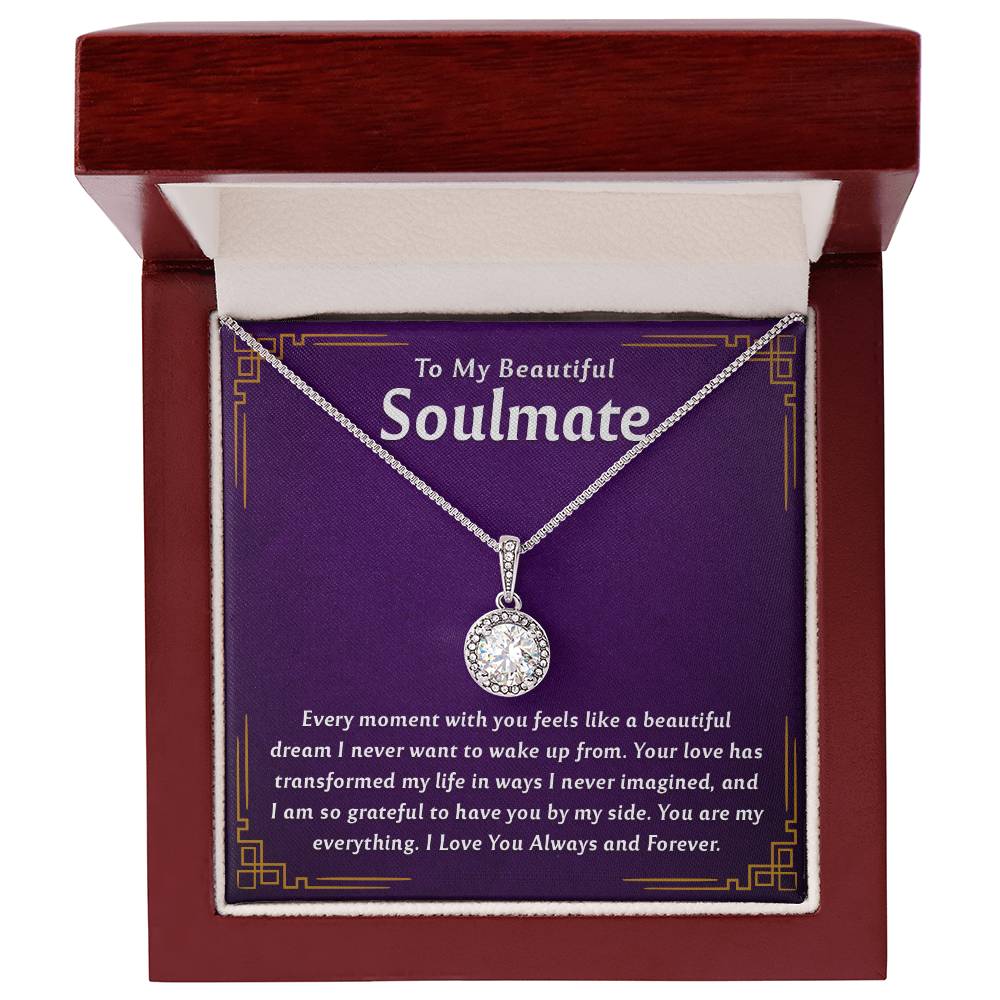 Romantic To My Soulmate Necklace - Meaningful Jewelry Gift for Her - Perfect for Anniversaries, Birthdays, and Holiday