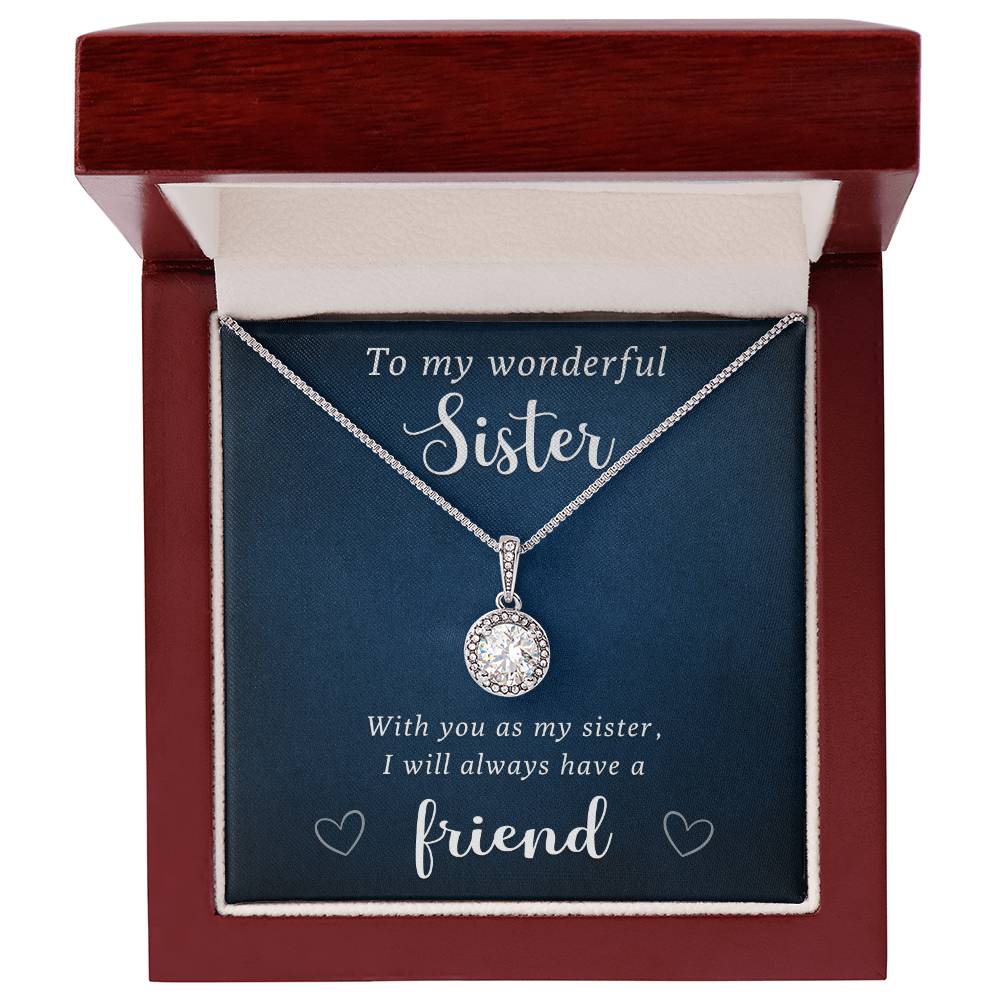 Thoughtful and Meaningful Gift for a Sister, Eternal Hope Necklace with message on a necklace gift card, Christmas gift for Older or Little Sister