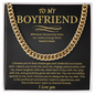 To My Boyfriend Necklace Cuban Chain, Promise Necklace for Boyfriend From Girlfriend