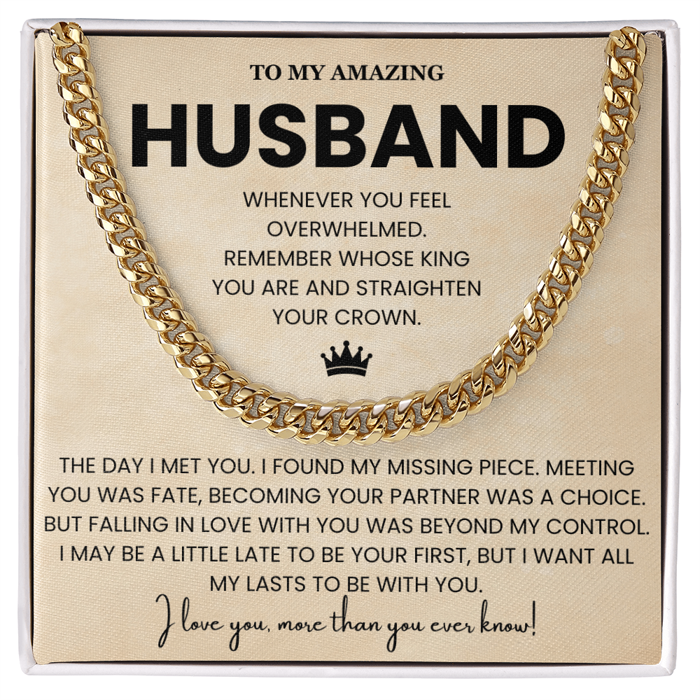 To My Husband Necklace Romantic Anniversary Gift From Wife