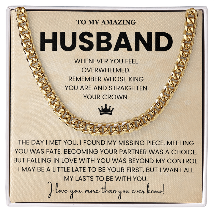 To My Husband Necklace Romantic Anniversary Gift From Wife