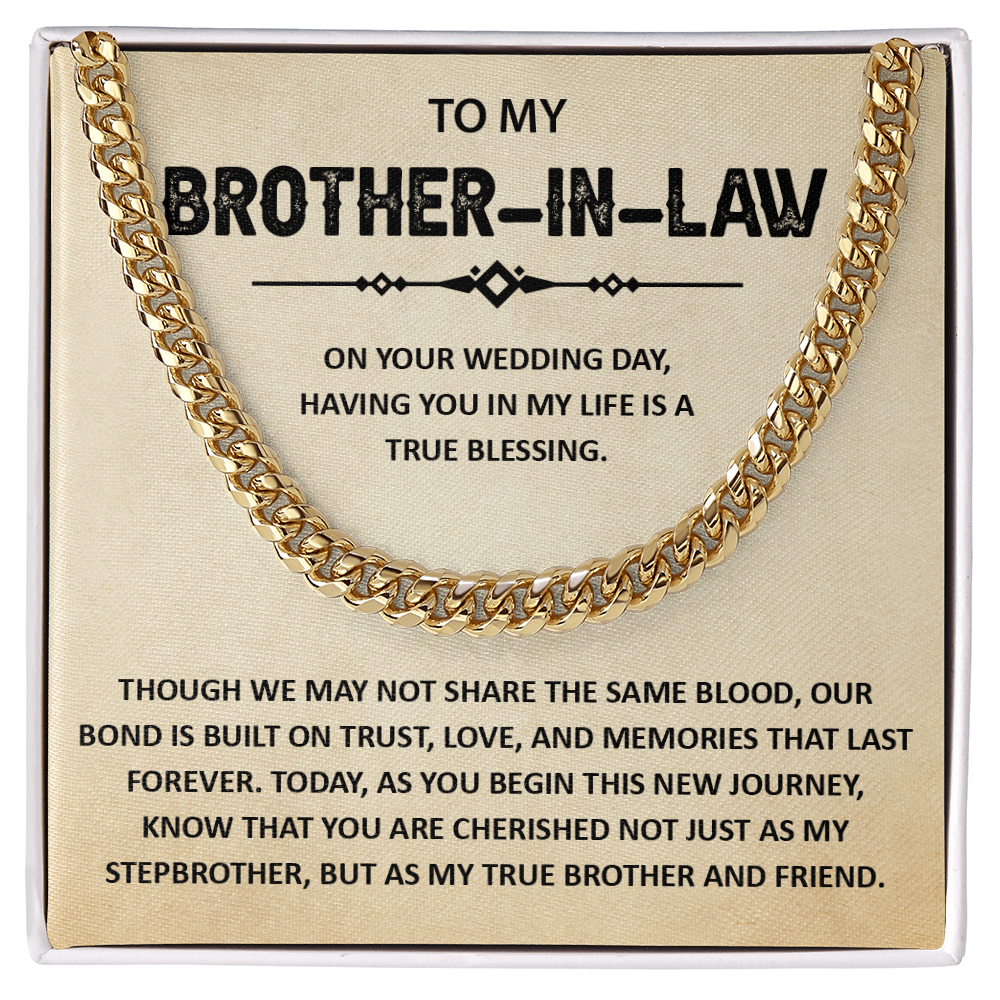 Brother-in-law - Stainless Steel Cuban Chain Necklace Gift for Him