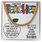 Cuban Chain Necklace Gift for Teacher - Teacher Appreciation Gift