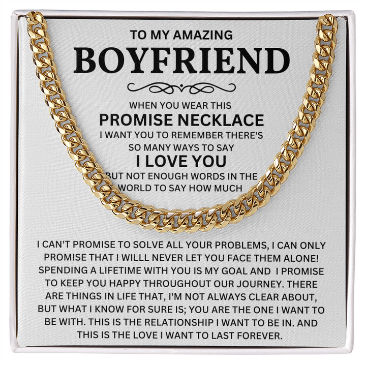 Boyfriends Gift From Girlfriends, Valentines Day Cuban Chain Necklace