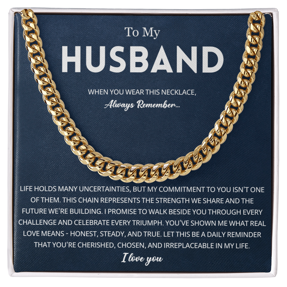 To My Husband Necklace Heartfelt Gift From Wife