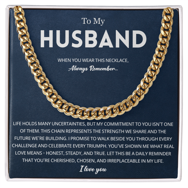 To My Husband Necklace Heartfelt Gift From Wife