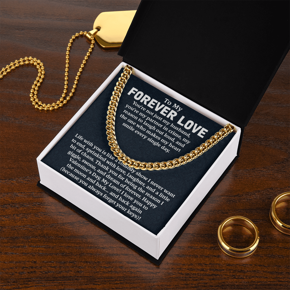 Cuban Link Chain – A Valentine's Gift for Him: Celebrate Your Forever Love with Laughter, Love & Memories That Last a Lifetime