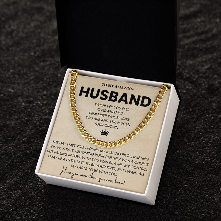 To My Husband Necklace Romantic Anniversary Gift From Wife