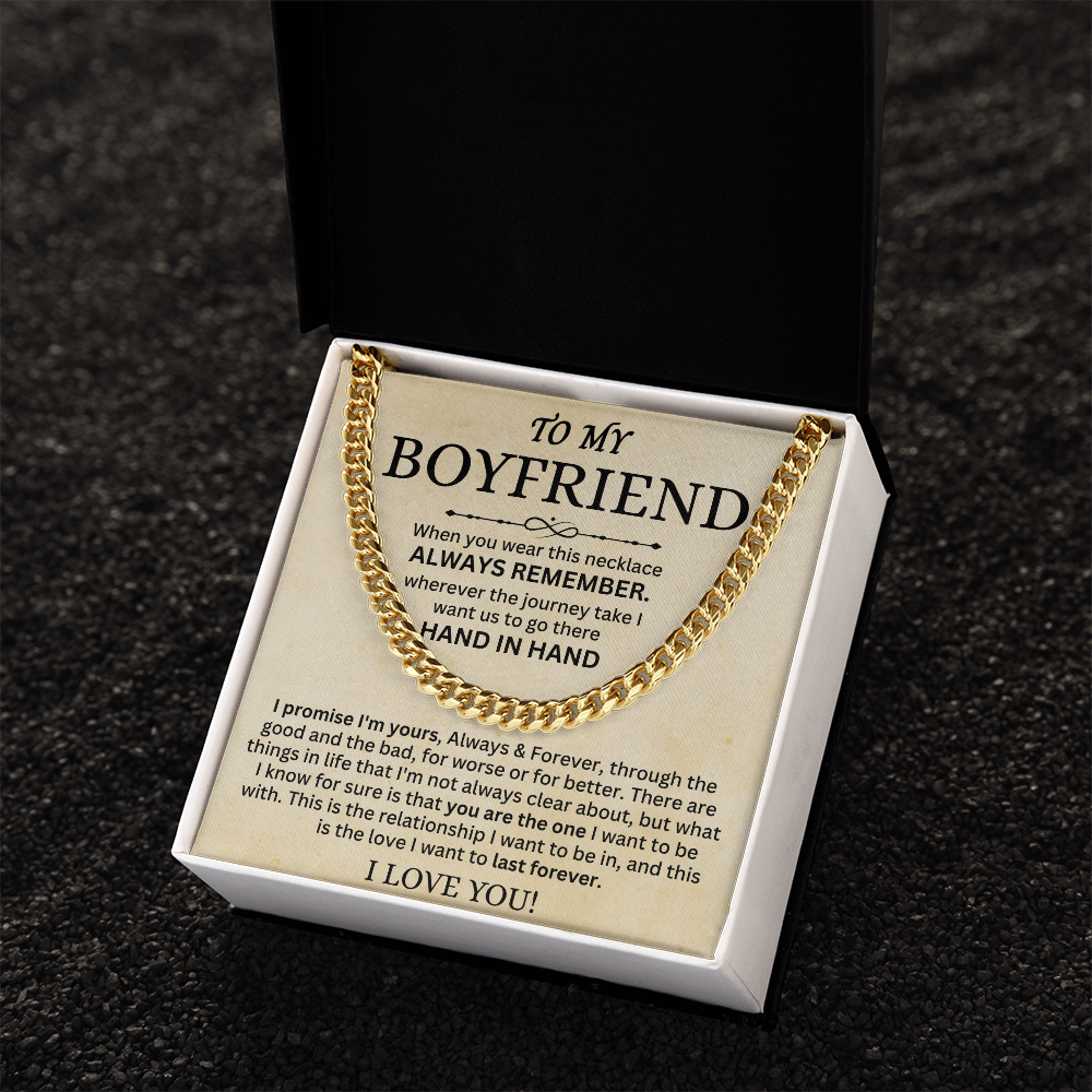 Man Cuban Link Chain Necklace for Boyfriend Gifts From Girlfriend