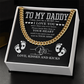 To My Dad Cuban Link Chain – Gift from Son with Message & Gift Box