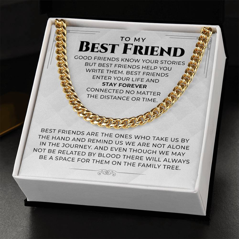 Best Friend Birthstone Necklace - Personalized Gift for Friends,Long Distance Jewelry with Link Cuban Chain,Cherished Memories