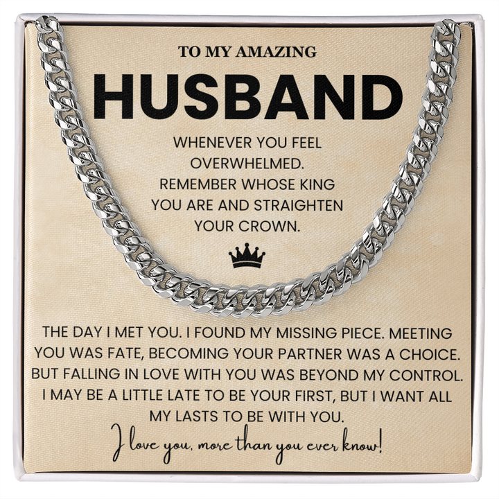 To My Husband Necklace Romantic Anniversary Gift From Wife