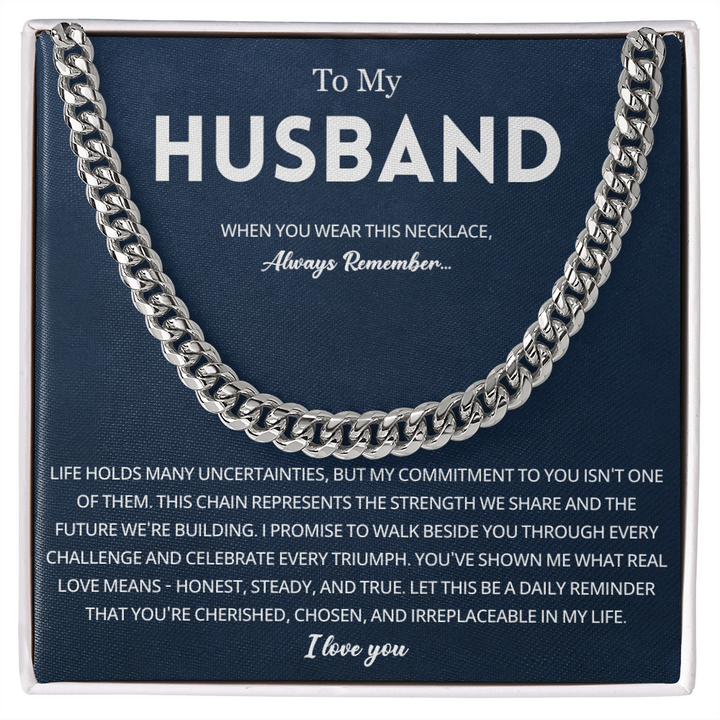 To My Husband Necklace Heartfelt Gift From Wife