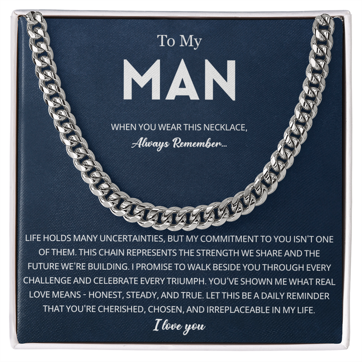 I Love You Gifts for Him Sentimental Necklace for Husband or Boyfriend
