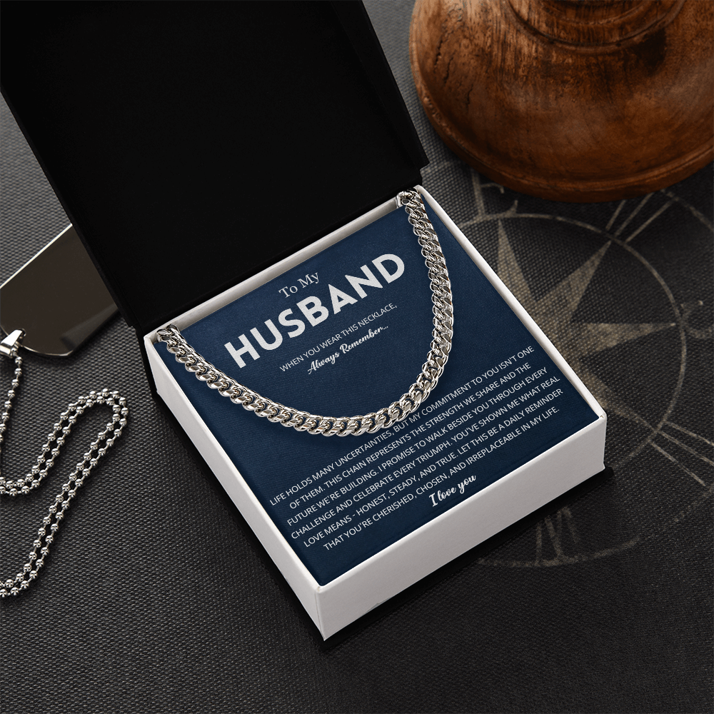 To My Husband Necklace Heartfelt Gift From Wife